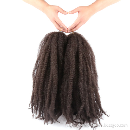 100% Kanekalon 60G 18 Inch Folded 48 Strands Wholesale Long Crochet Afro Curl Marley Hair Kinky Synthetic Braid Braiding Hair